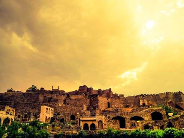 Golconda fort is one of the top Places to visit in Hyderabad