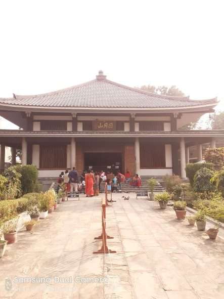 Japanese Buddha temple front view, Sarnath