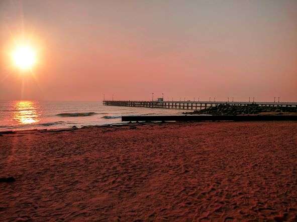 Sunset at Beach in Pondicherry