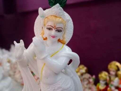 Flute playing posture of Lord Krishan which devotees worship on Krishna Janamashtami