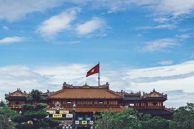 A building with flag in Hue