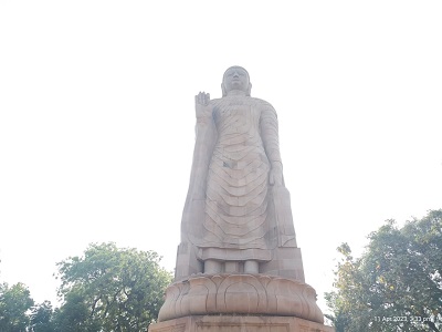 80 Feet Buddha Statue at Thai Temple in Sarnath near Varanasi