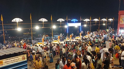 Ganga Aarti at Dashashwamedh Ghat in Varanasi