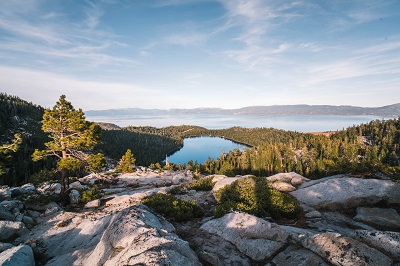 Hike to the Lake Tahoe in  California