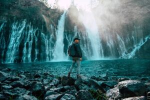 Burney Falls hiking trail in Norther California