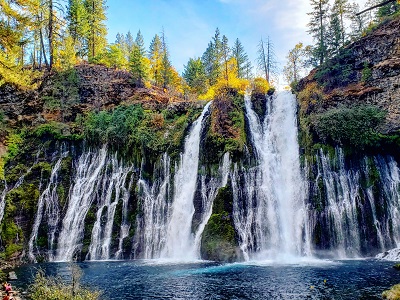 picture clicked by visitors of burney falls while hiking and camping near the fall