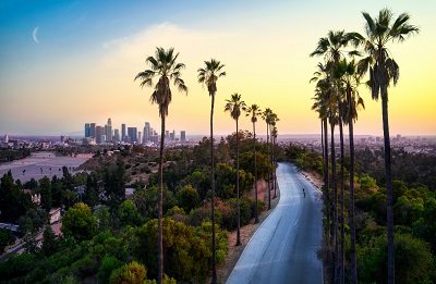 Los Angeles road, California