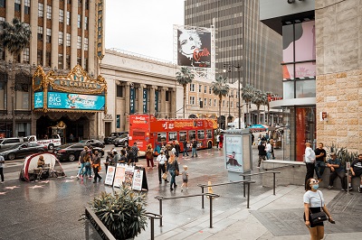 Walk of fame is one of the most visited attractions in Los Angeles