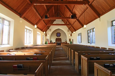 Chairs row inside a church