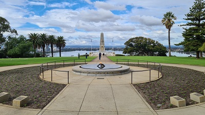 few non touristy travelers at King's Park in australia