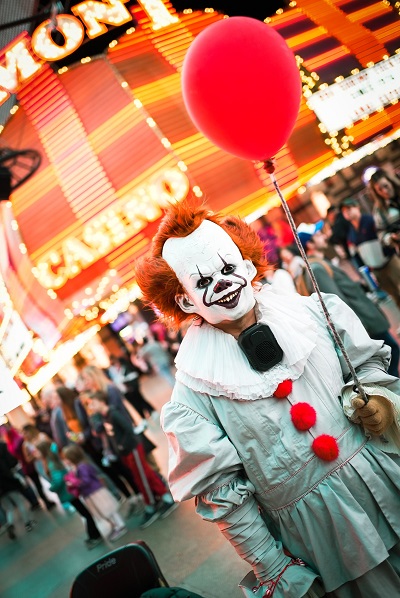 Visitors having fun at the Fremont street in Las Vegas