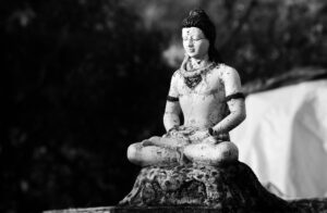 Meditating pose of Shiva in a cave part of one of the most revered Shiva temples in Maharashtra