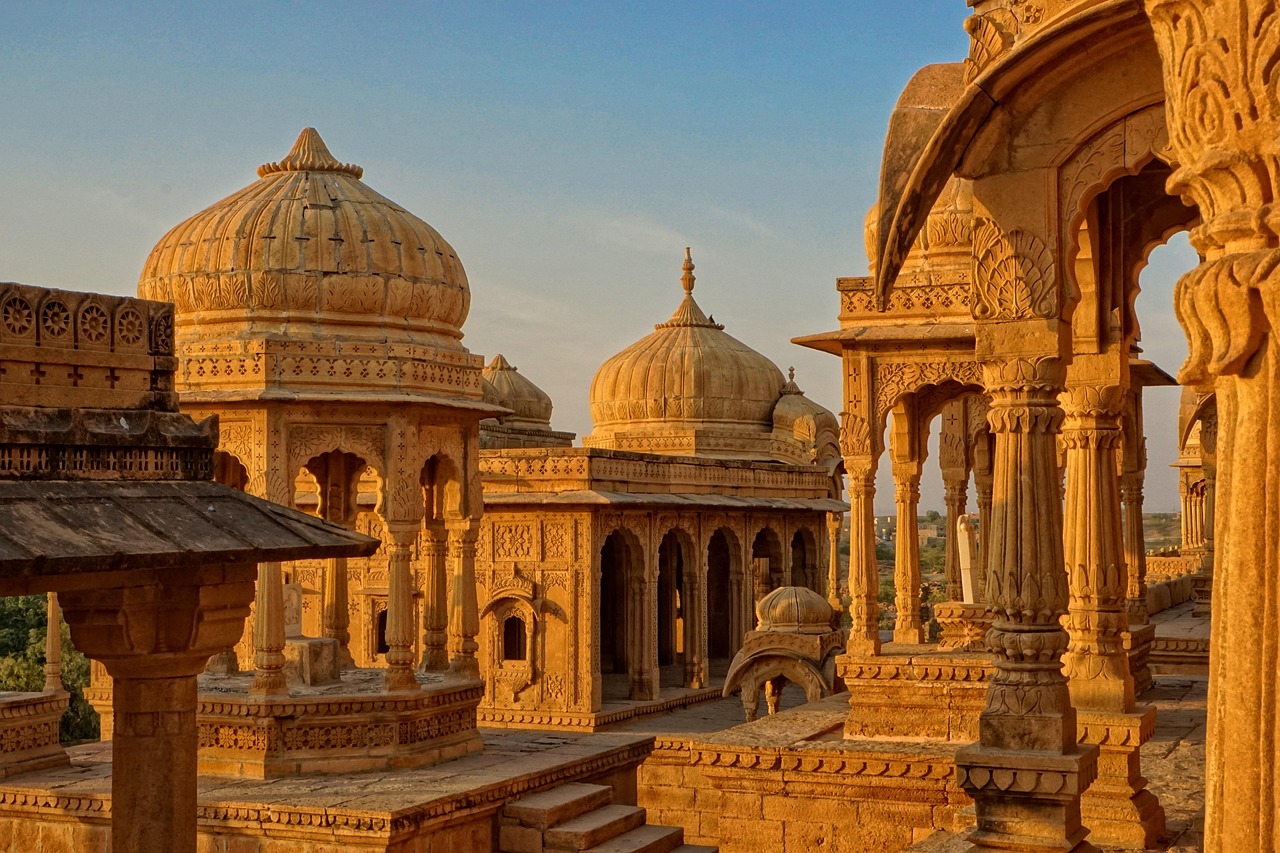 temple, building, golden hour