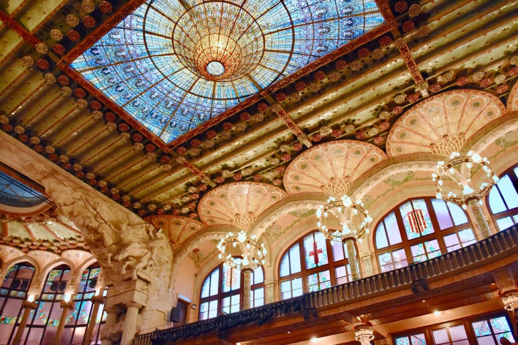 the palau de la música catalana, barcelona, catalonia