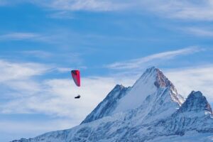 paragliding at Swiss Alps, one of the most magical Christmas getaways