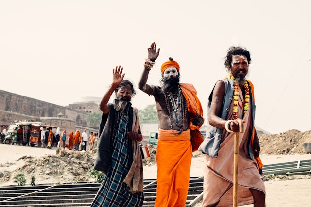 Sadhus at Maha Kumbh Mela in prayagaraj